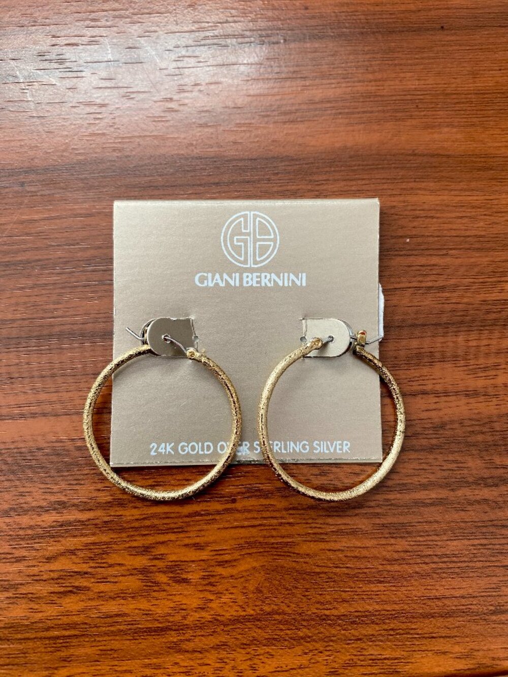 Giani Bernini Gold Overlay Sterling Silver Hoops